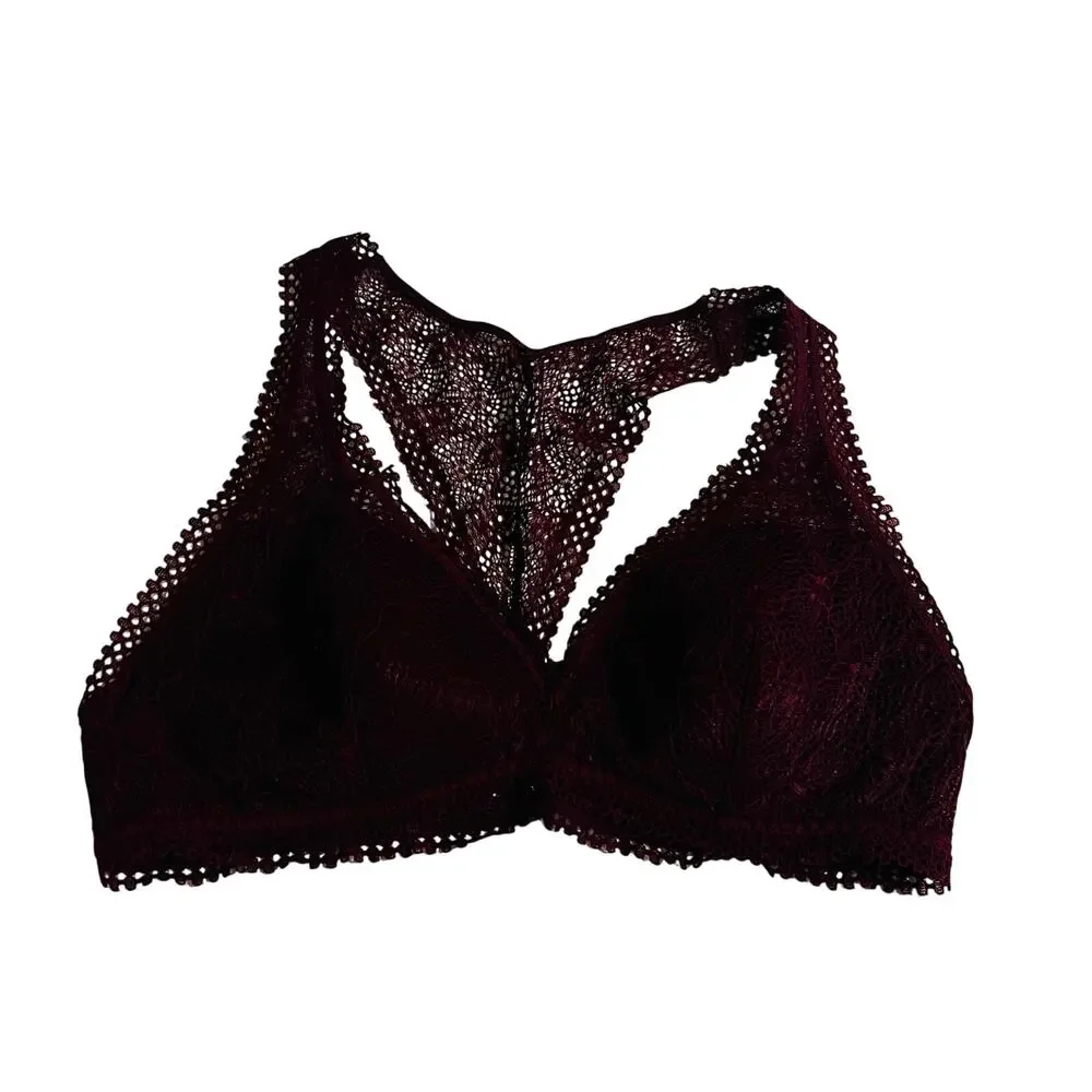 Victoria’s Secret Lace Racer Back Bralette Size L Large
